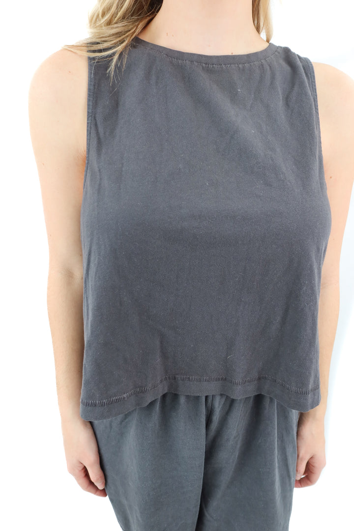 aerie charcoal grey muscle tank (M; retail $24.95)