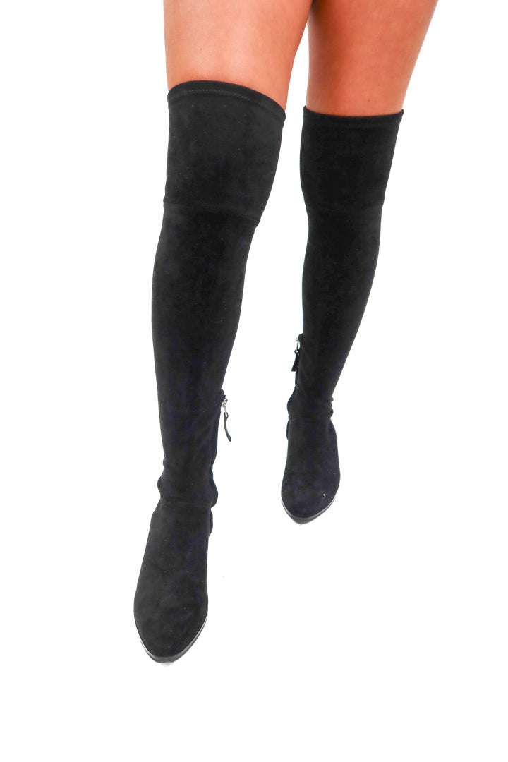 dolce vita black suede thigh high boots (8)