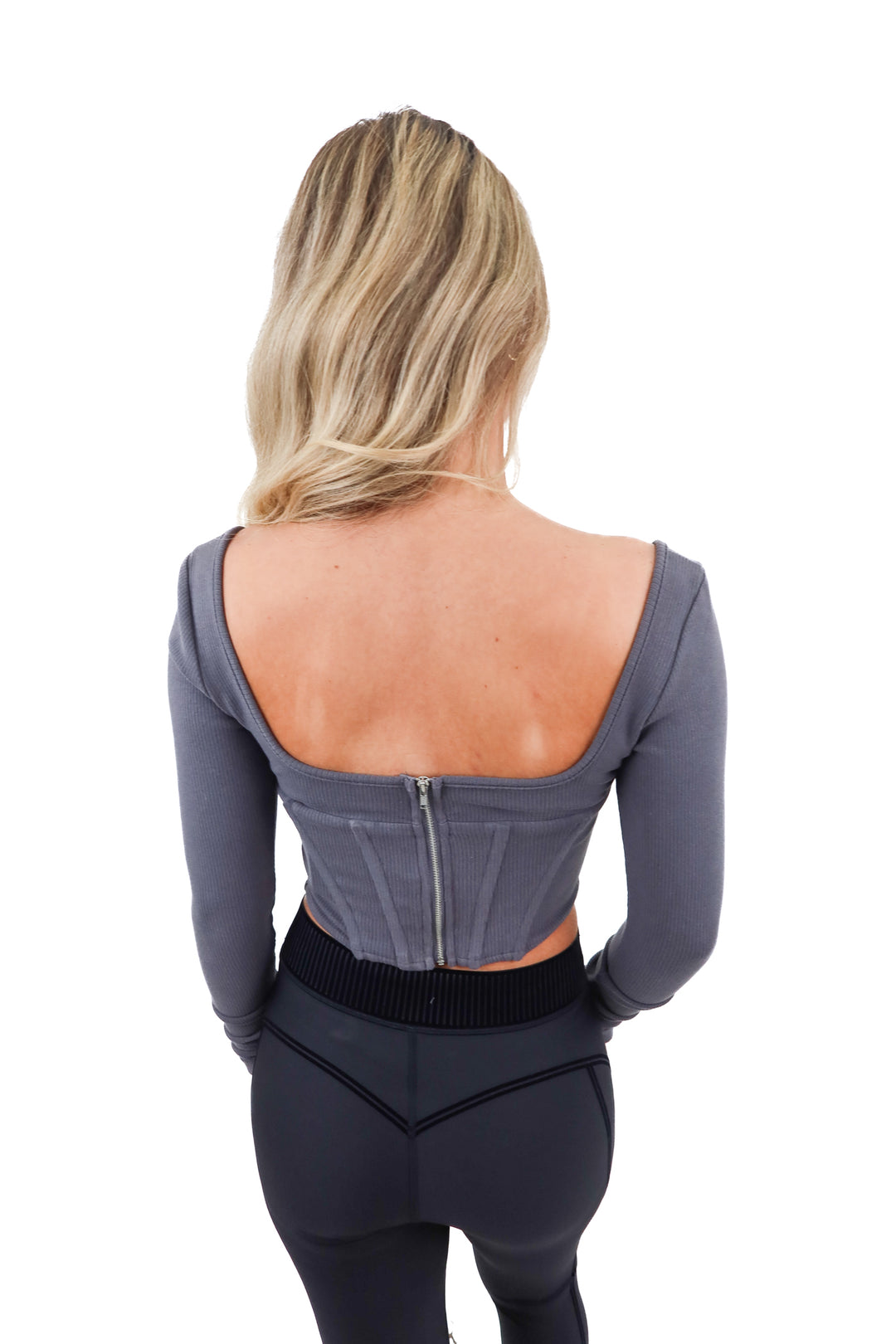 Atoir Slate Grey Corset Top NWT (XS)