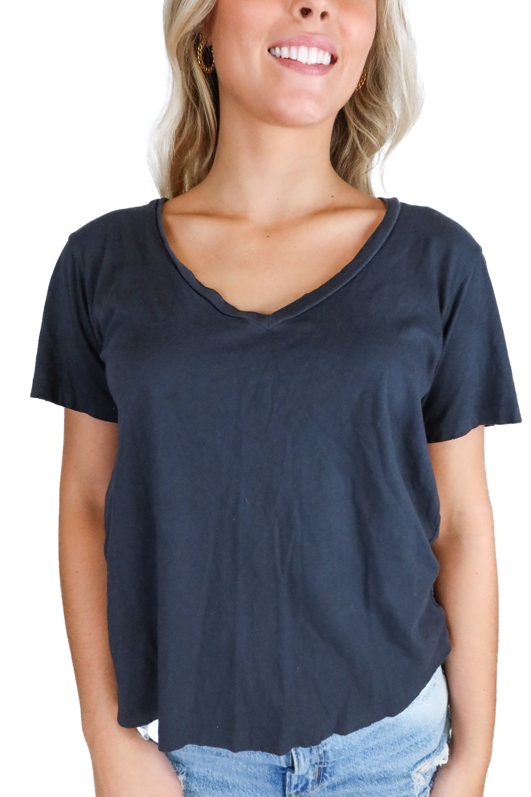 AMO dark grey tee (S; retail $81)