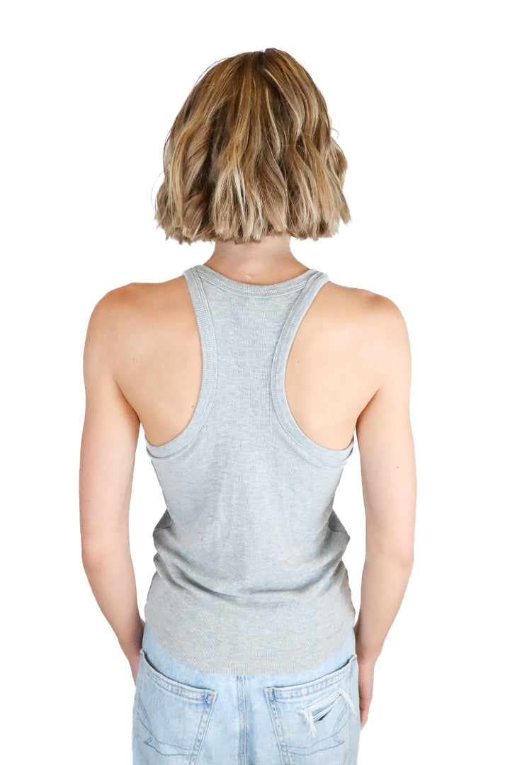 Spiritual Gangster grey tank top (S; retail $58)