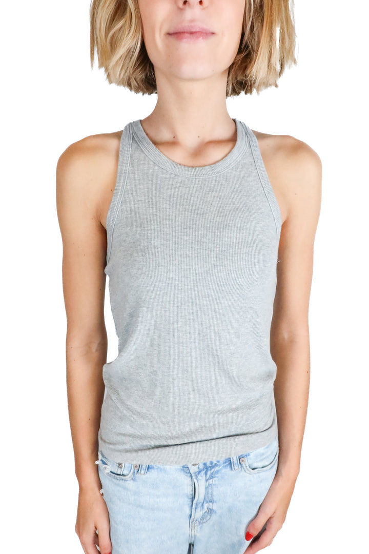 Spiritual Gangster grey tank top (S; retail $58)