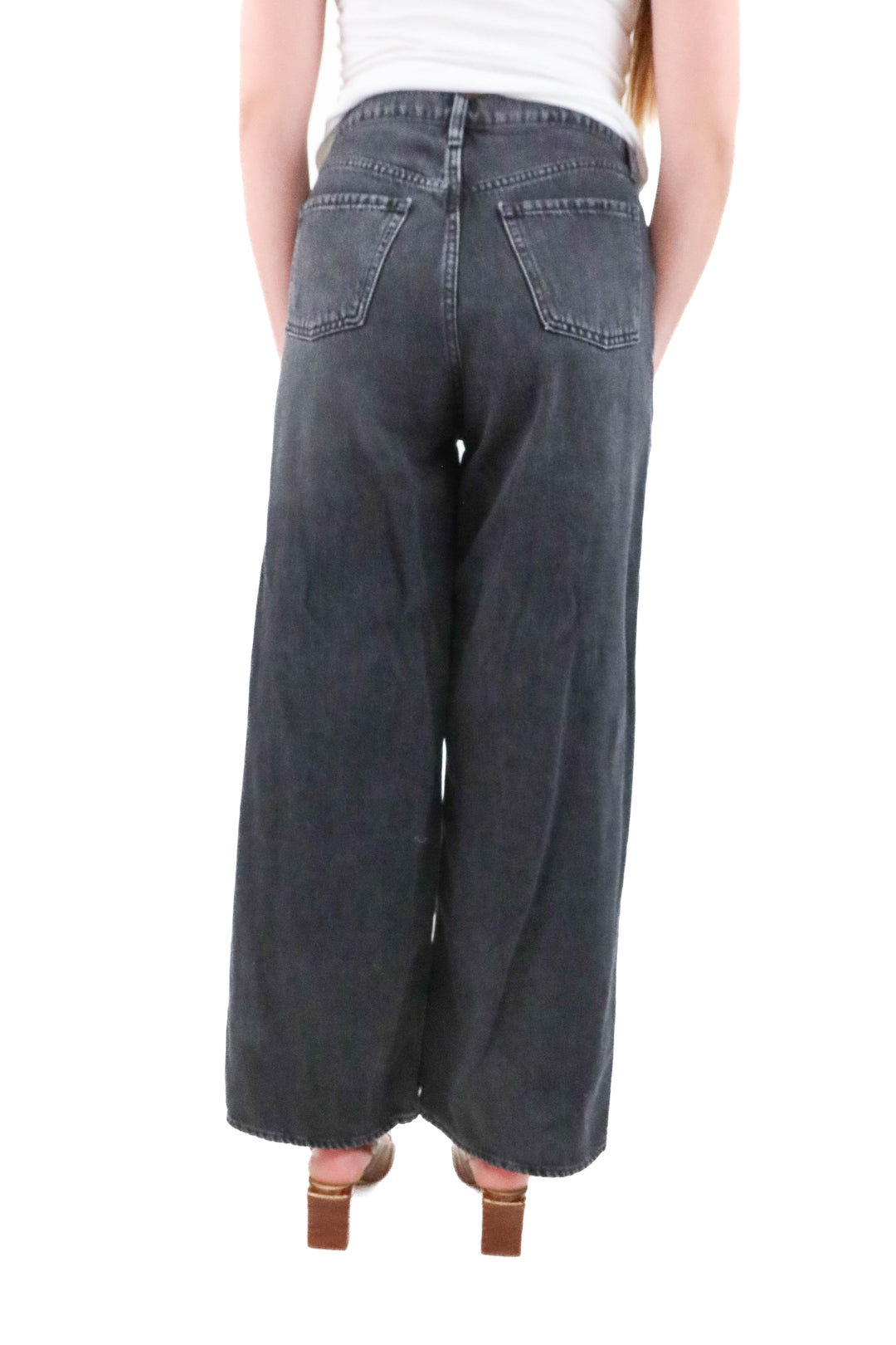 old navy black baggy wide leg high rise jeans (10)