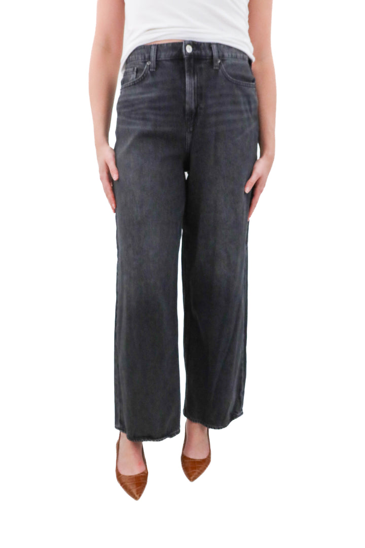 old navy black baggy wide leg high rise jeans (10)