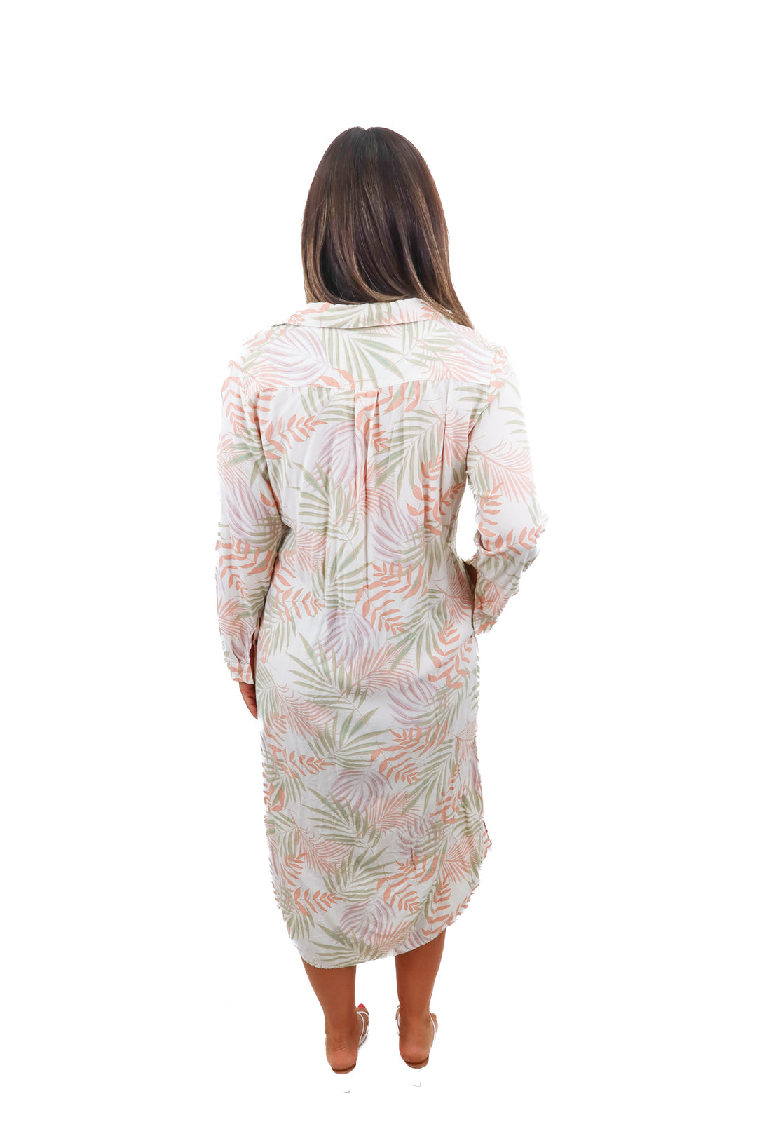 dress forum tropical button up dress (s)