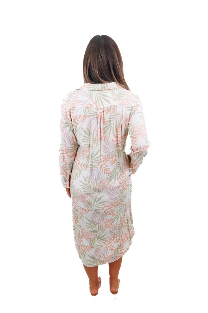 dress forum tropical button up dress (s)
