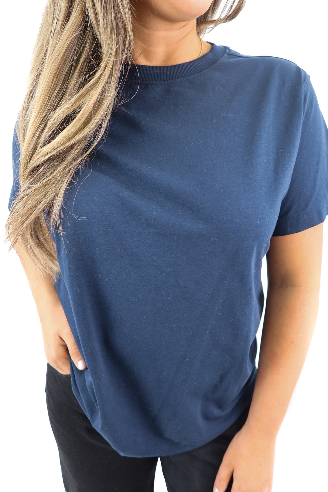 lululemon navy tshirt (L; retail $68)