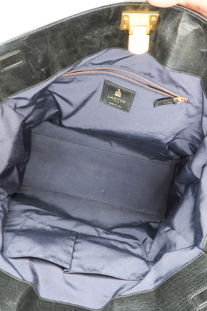 lanvin black tote bag