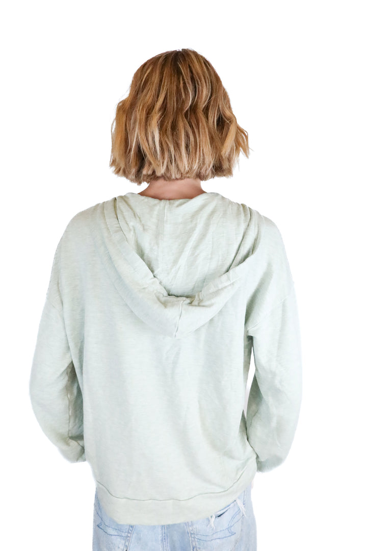 Travis Mathew Mint Heather V-Neck Pullover (S; retail $119)