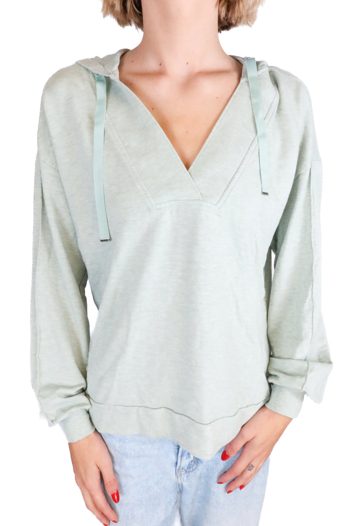 Travis Mathew Mint Heather V-Neck Pullover (S; retail $119)