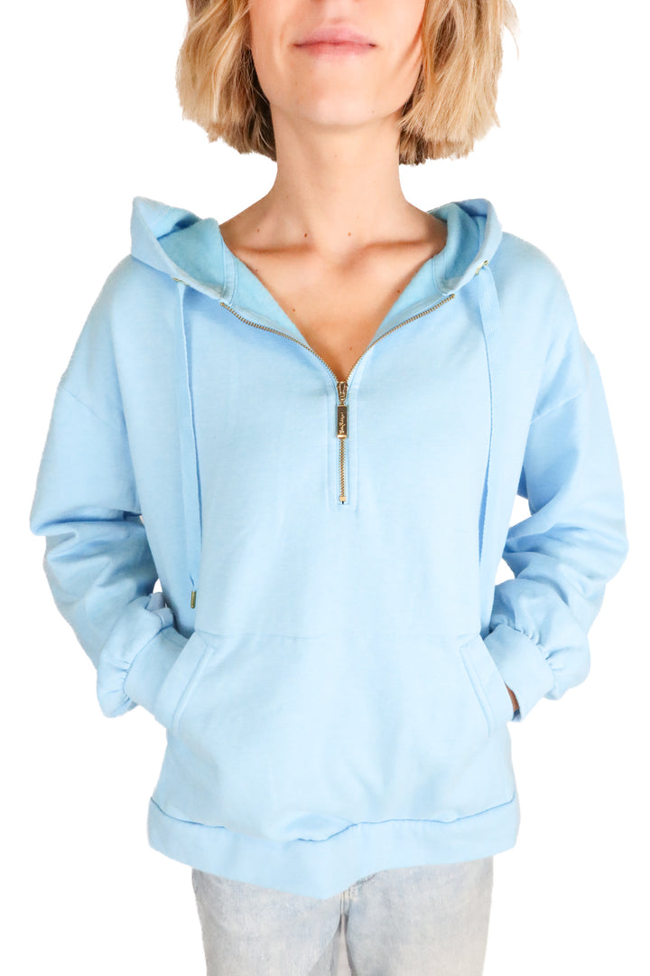 Lilly Pulitzer Blue Heather Quarter Zip (S; retail $118)