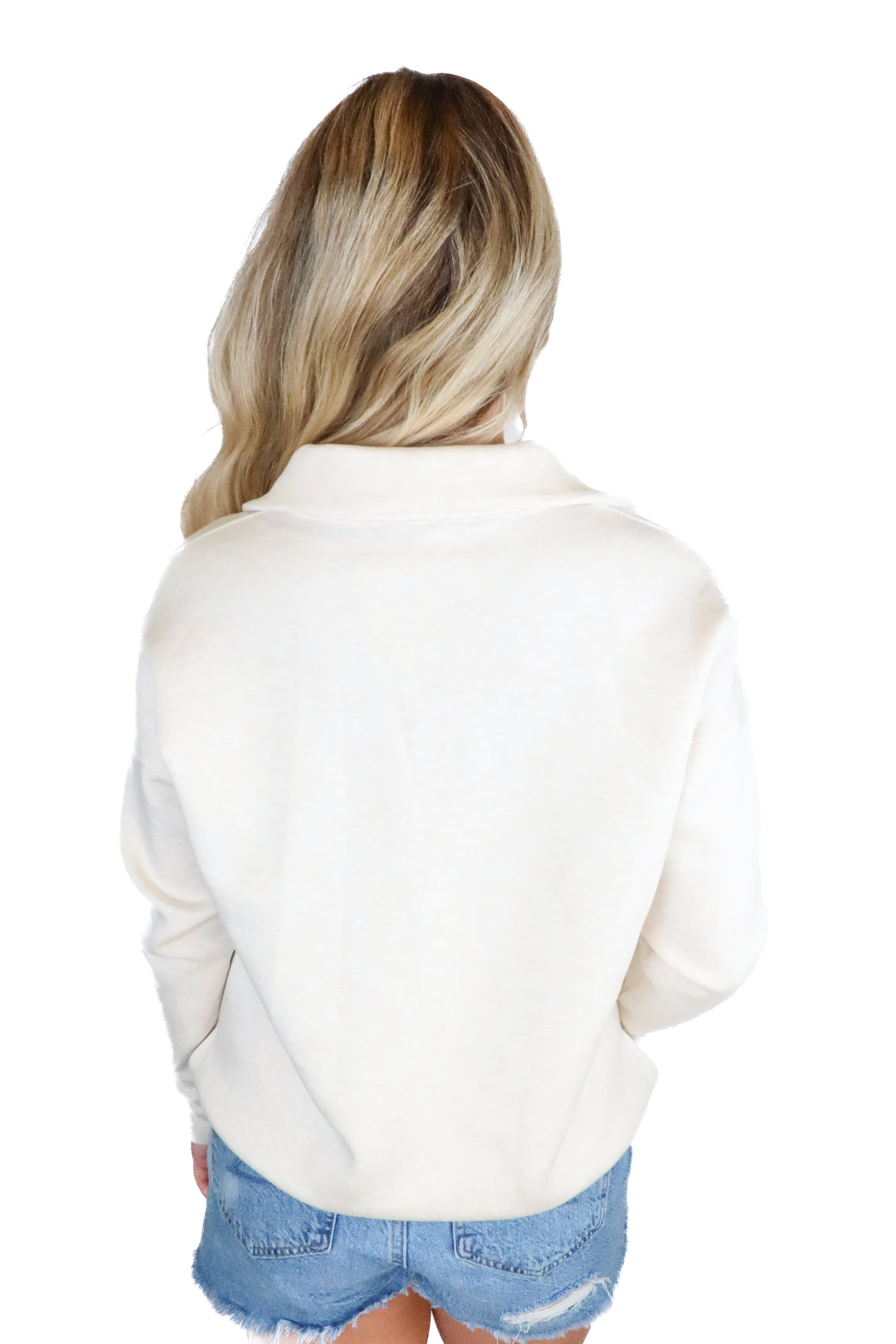 Spanx Beige Heather V-neck Pullover (S; retail $128)