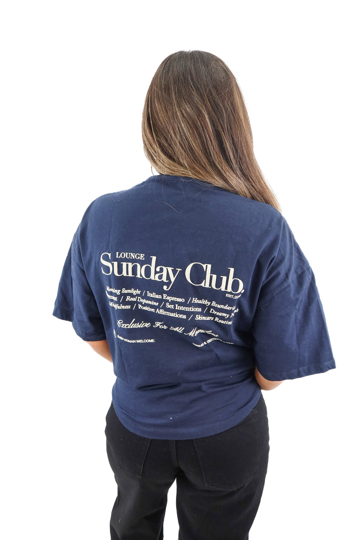 lounge navy sunday club tshirt (m; retail $45)