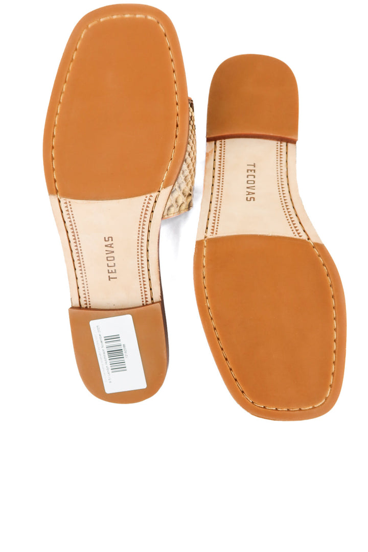 Tecovas leather snakeskin sandals NWT (9.5; retail $245)