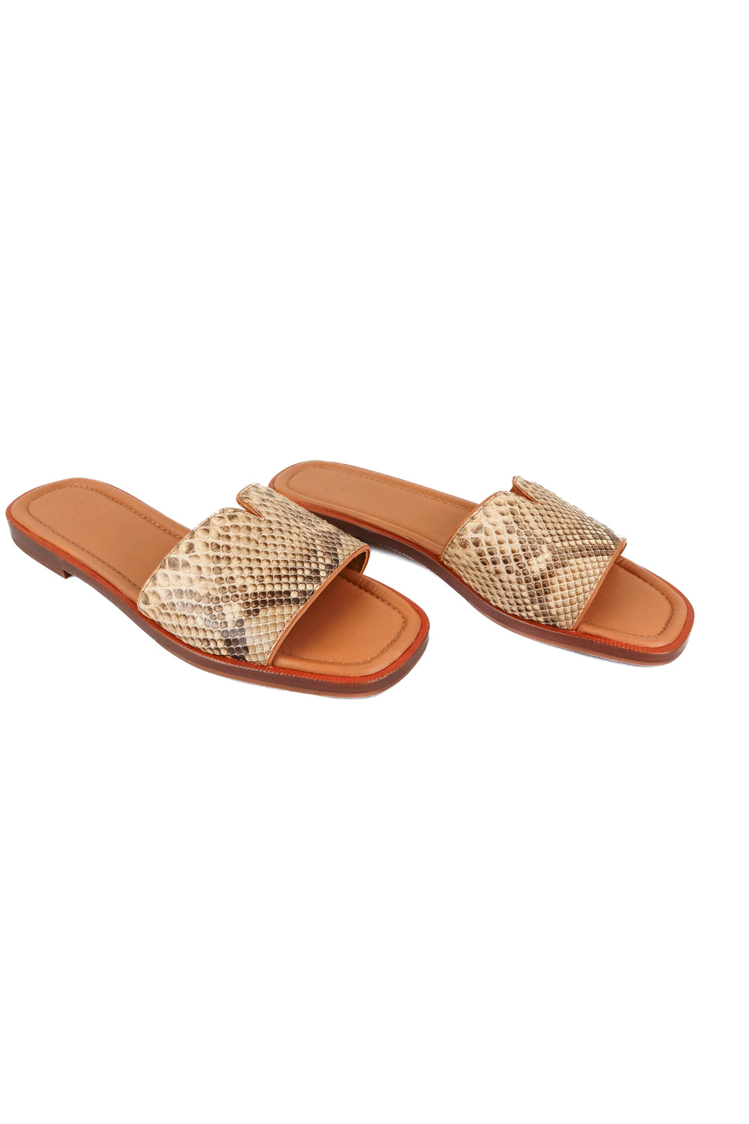 Tecovas leather snakeskin sandals NWT (9.5; retail $245)