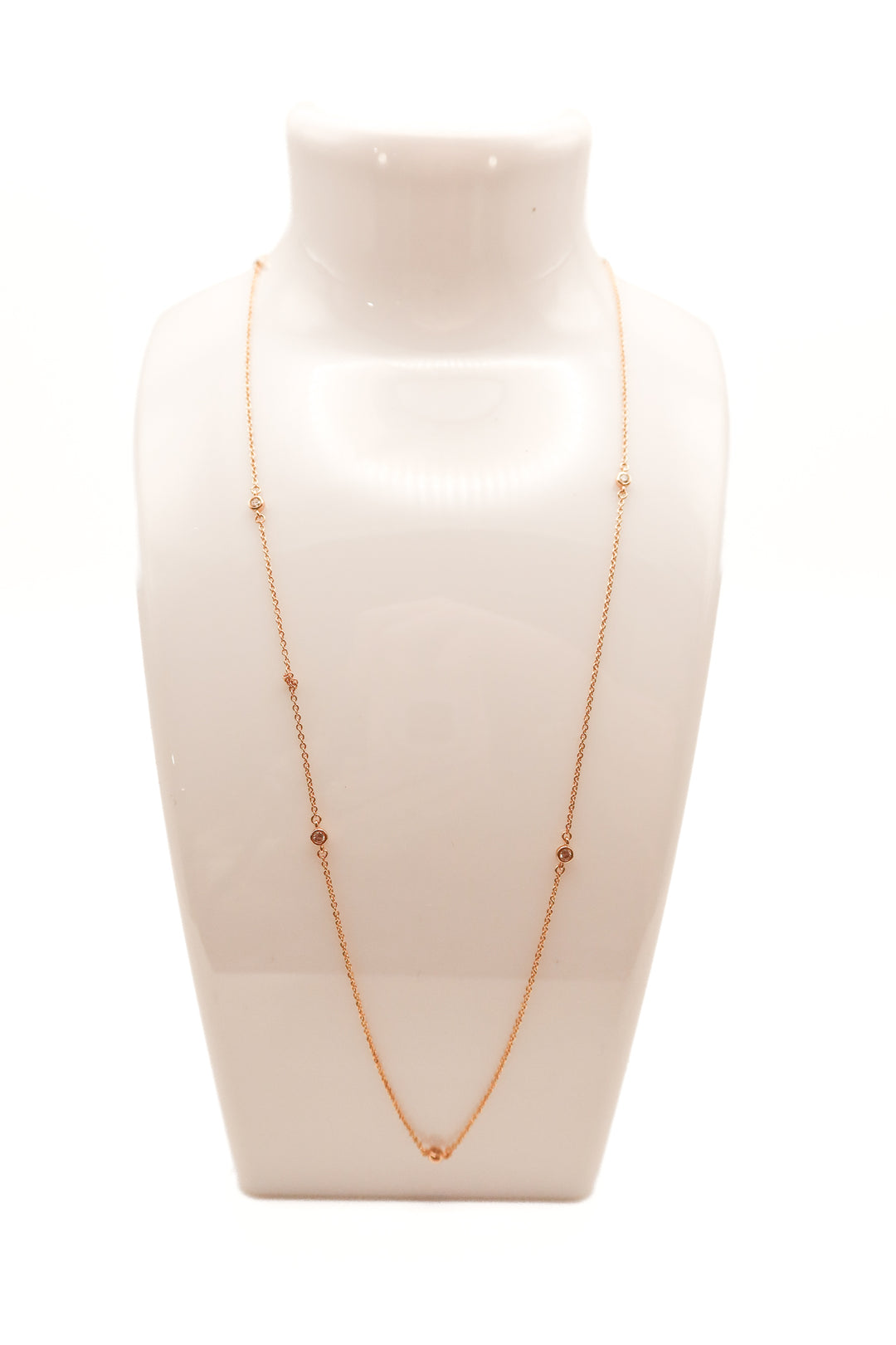 Dainty gold rhinestone necklace