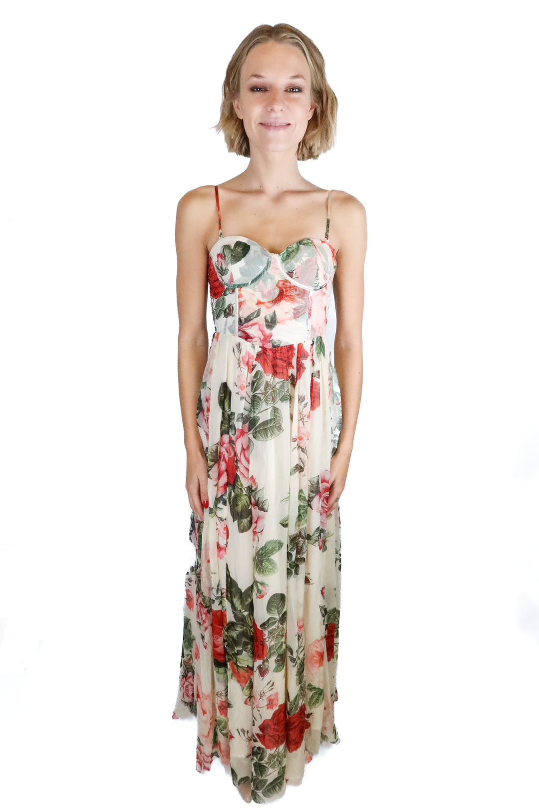 Hemant & Nandita Rose Floral Maxi Dress (XS; retail $398)