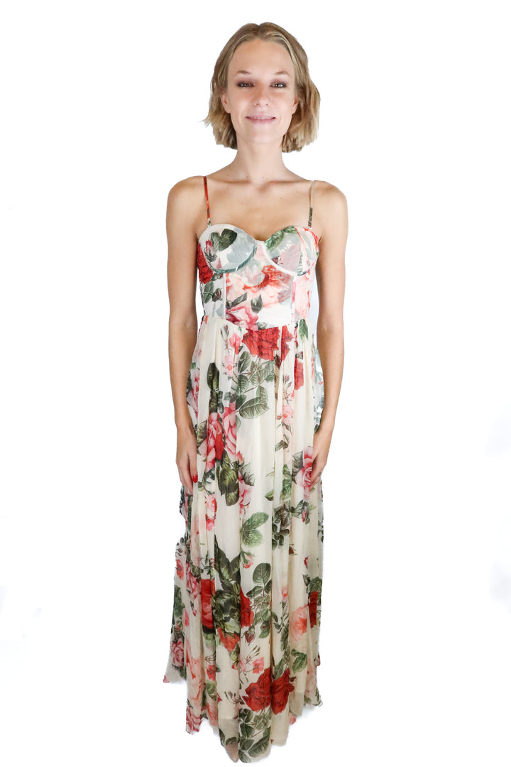 Hemant & Nandita Rose Floral Maxi Dress (XS; retail $398)