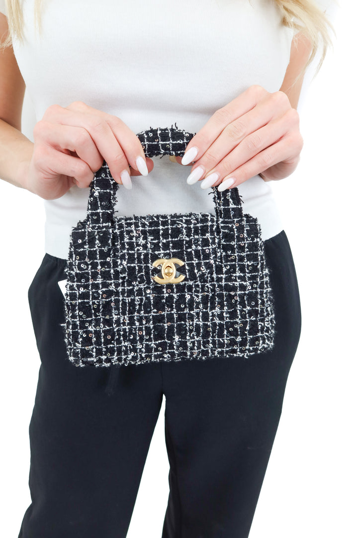 Chanel Nano Tweed Kelly Clutch on Chain Satchel NWOT (retail $4,500)