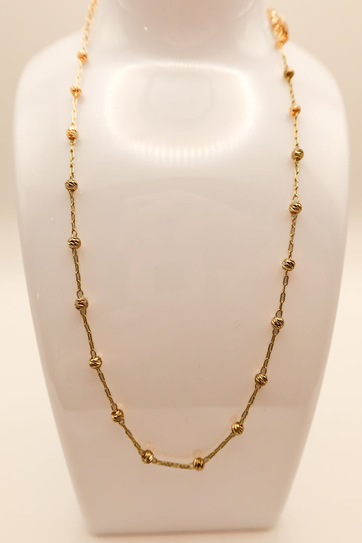 Serefina gold ball necklace