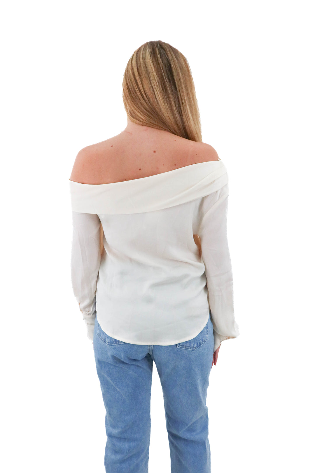 vici cream longsleeve blouse (l; retail $58)