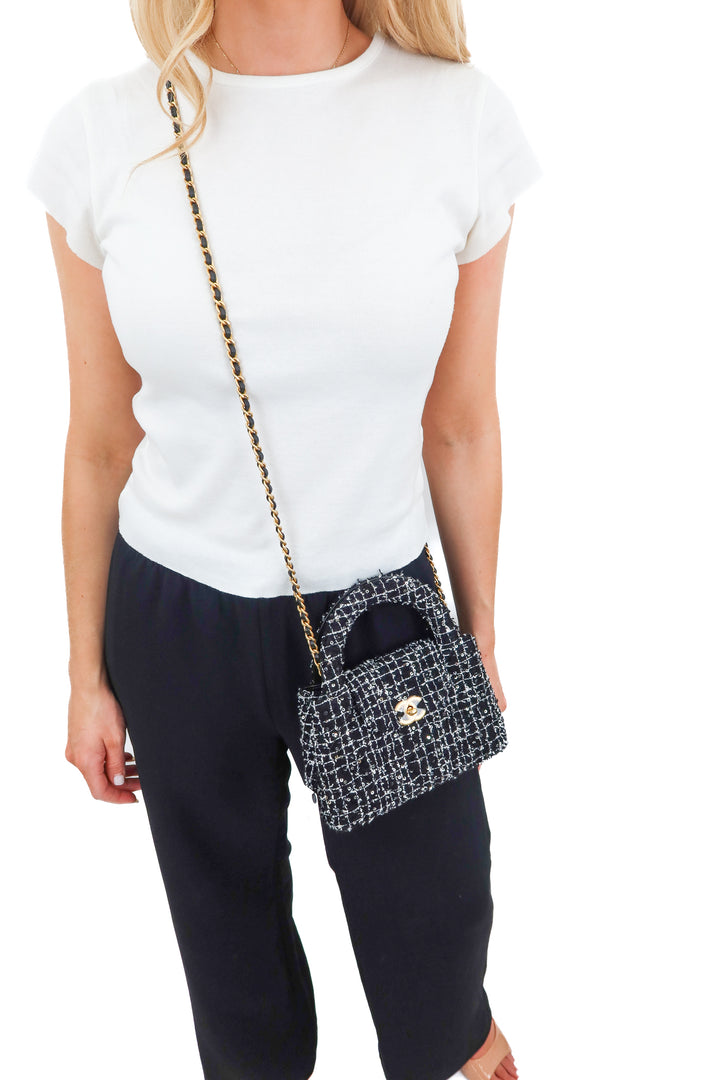 Chanel Nano Tweed Kelly Clutch on Chain Satchel NWOT (retail $4,500)