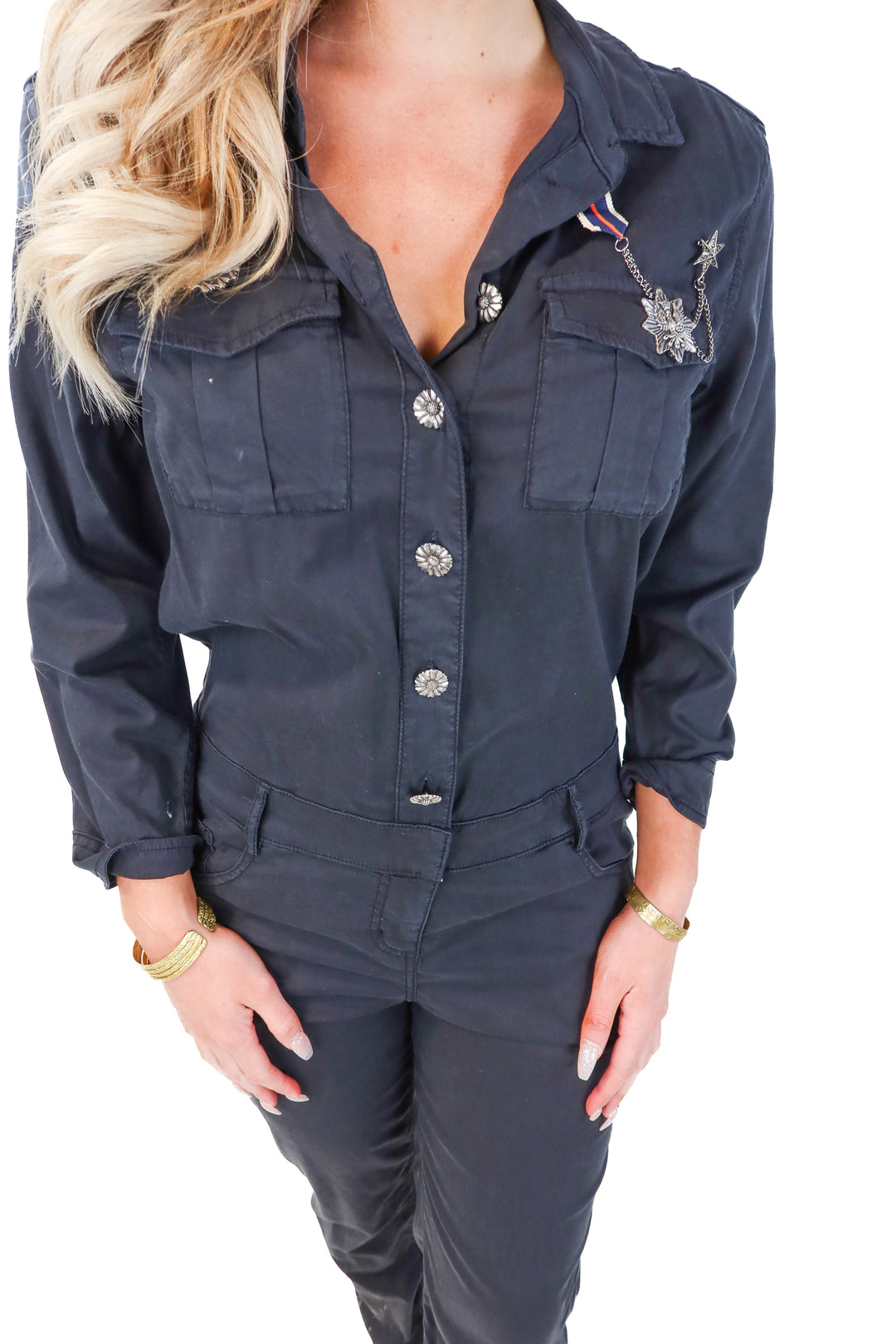 The kooples jeans black jumpsuit NWT (s; retails for $325)