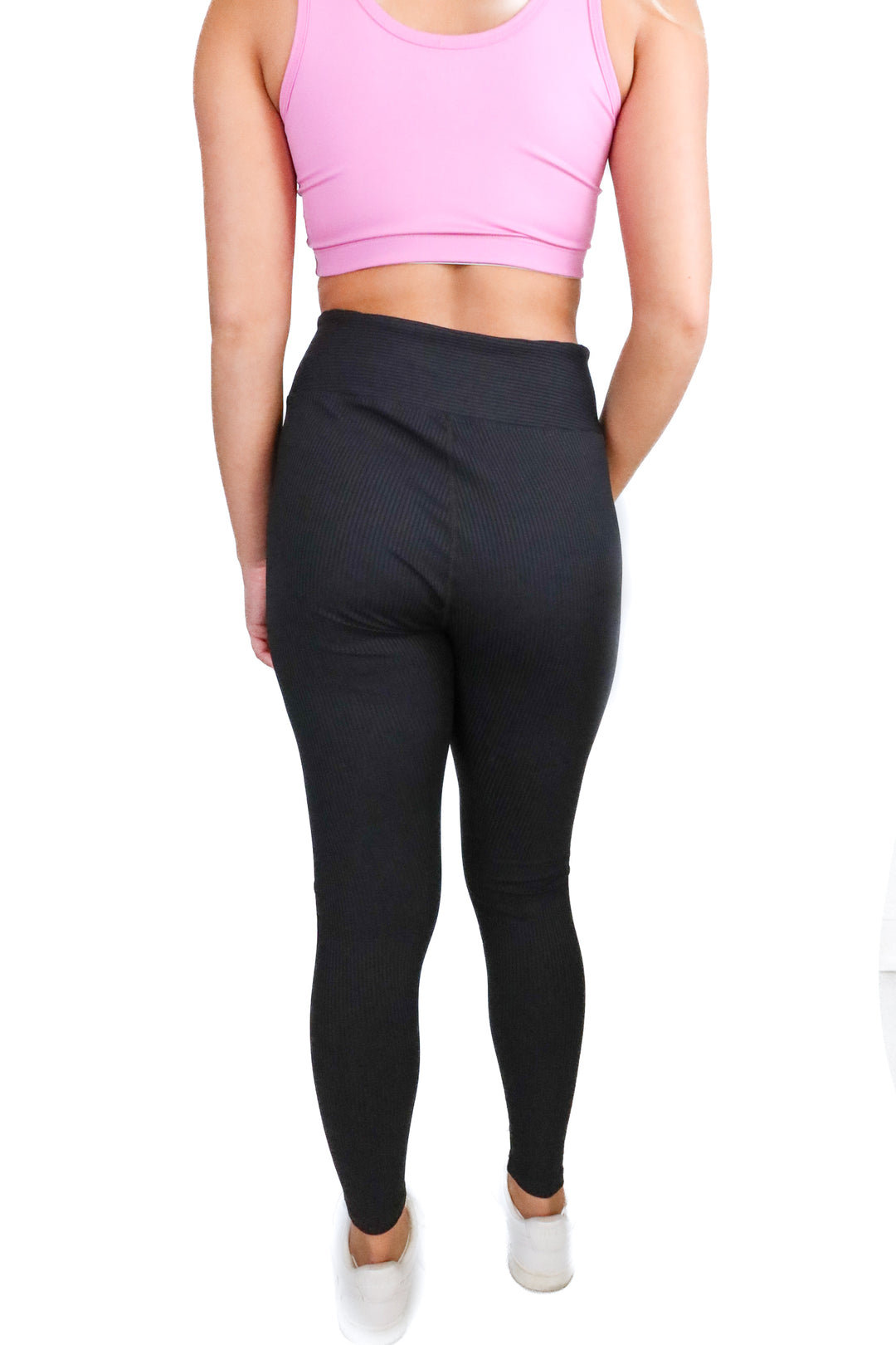 Year of Ours black ribbed lace up legging NWT (L; retail $125)