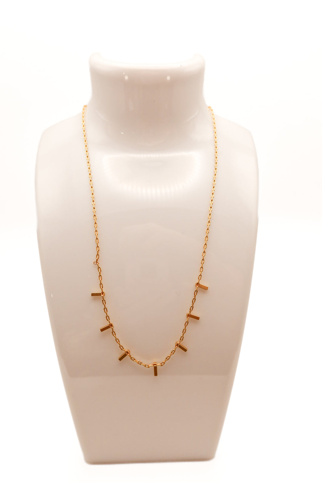 Madewell dainty gold bars necklace
