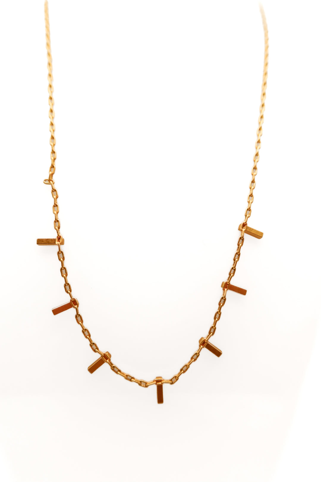 Madewell dainty gold bars necklace