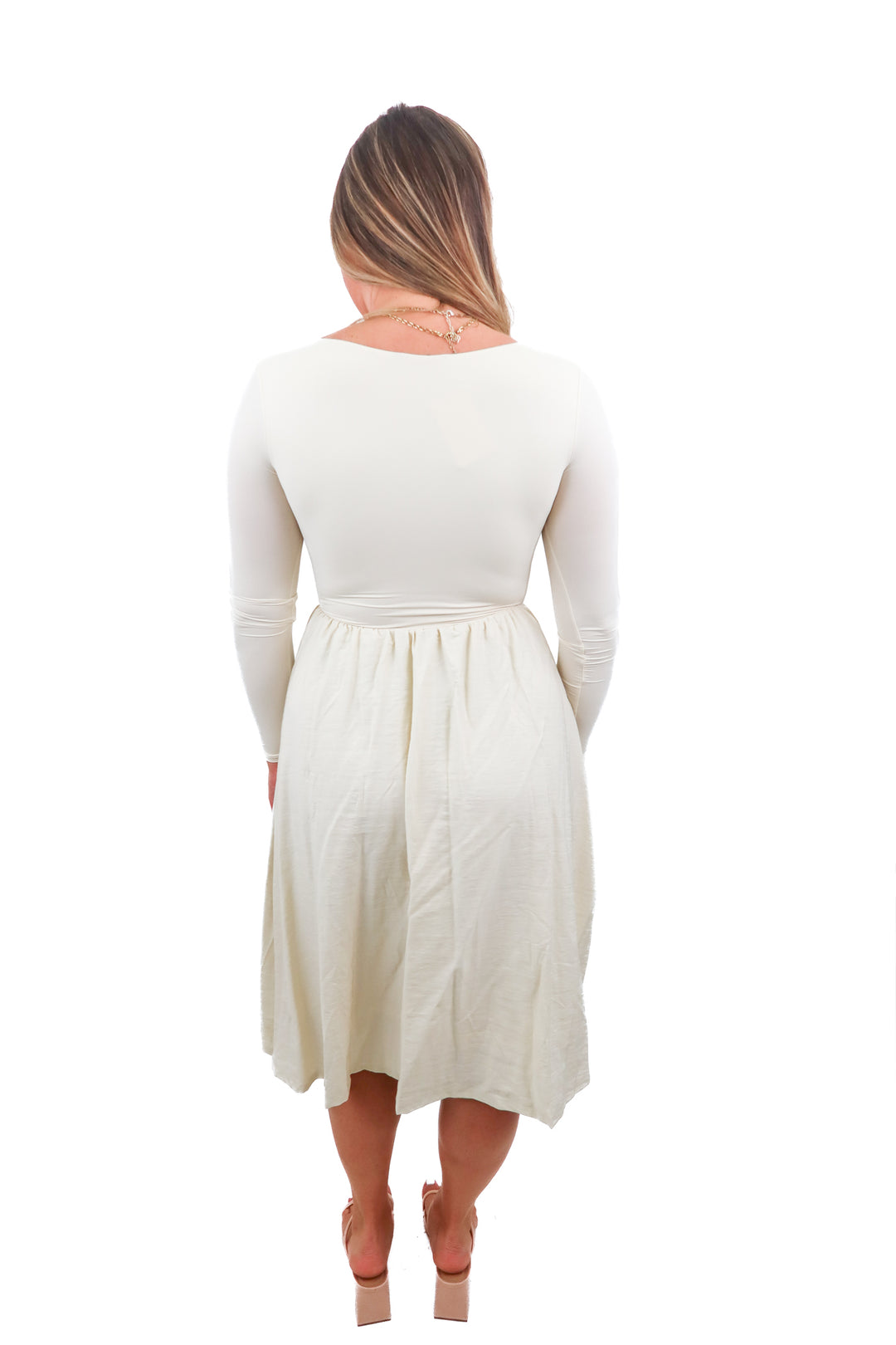 Cheryll cream dress (S; retail $70) NWT