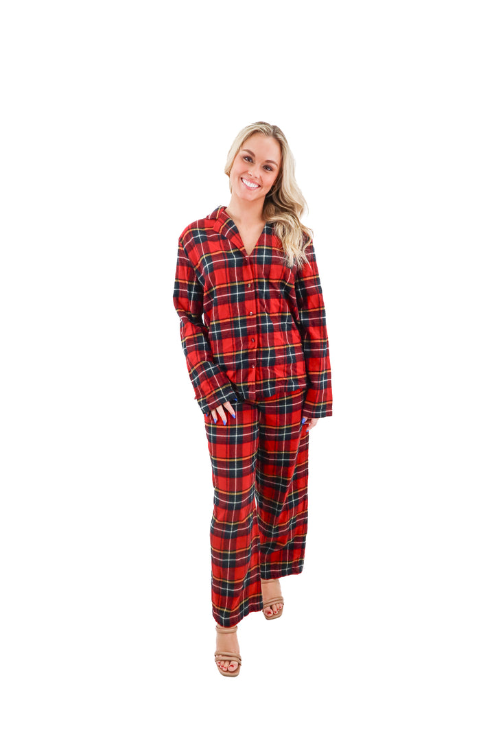 skims red plaid flannel PJ set (s)