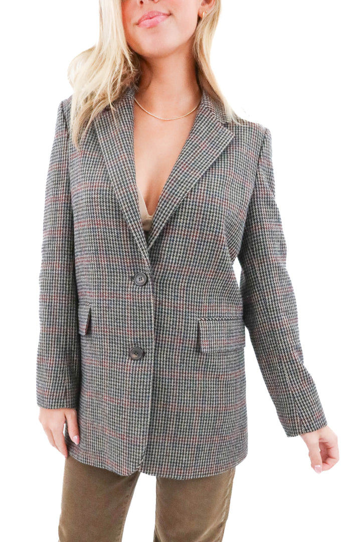james jeans houndstooth blazer (s; retail $235)