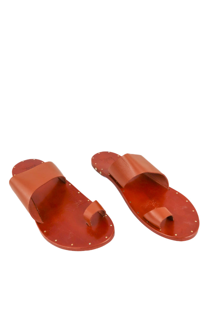 Beek brown leather sandals (10; retails $280)