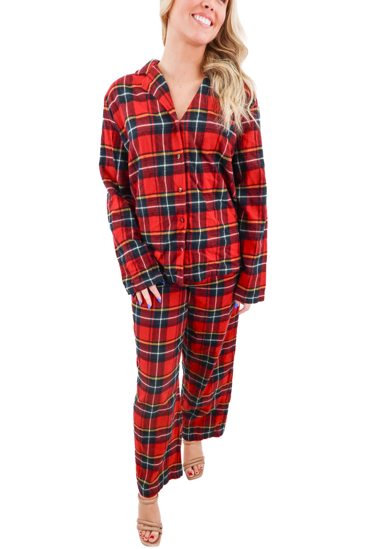 skims red plaid flannel PJ set (s)