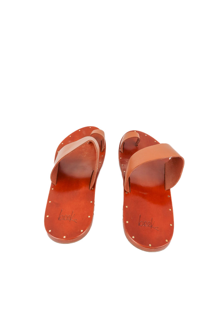 Beek brown leather sandals (10; retails $280)