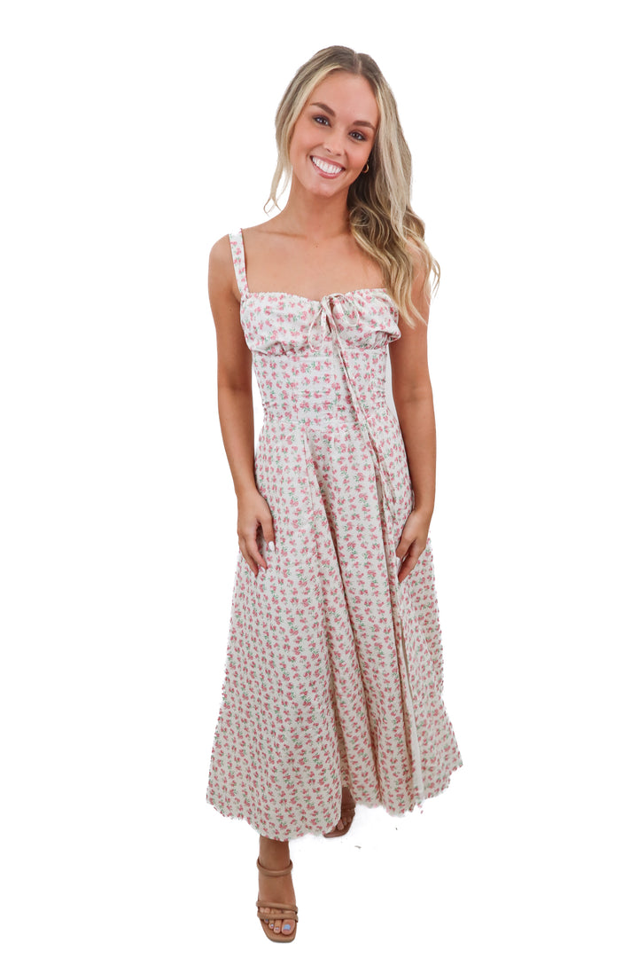 petal + pup rose maxi dress (m)