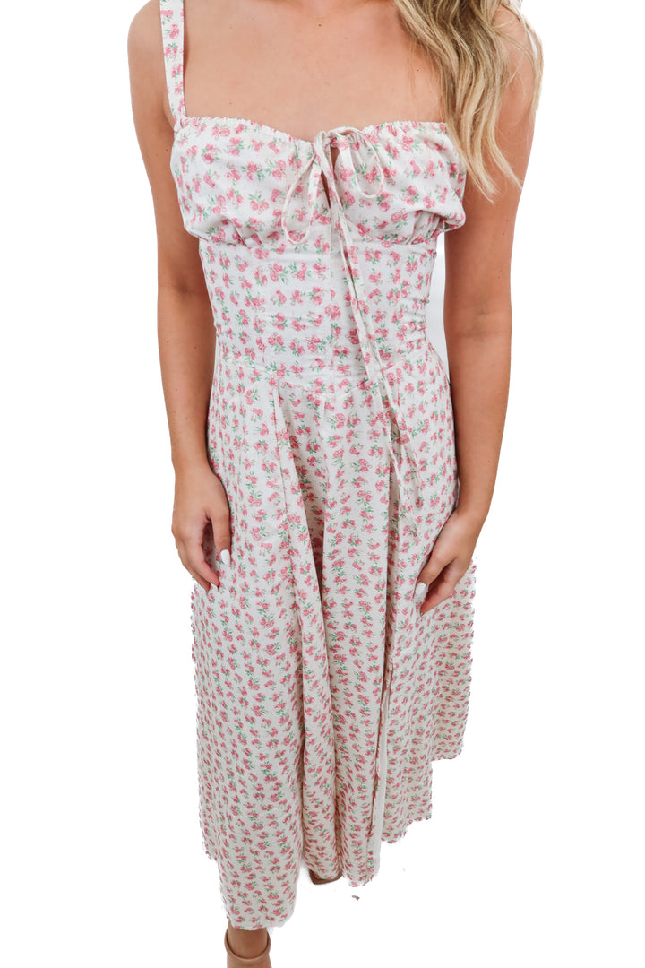 petal + pup rose maxi dress (m)