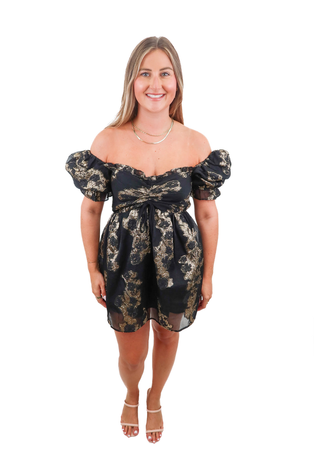 Buddy Love black and gold dress (S; retail $120)
