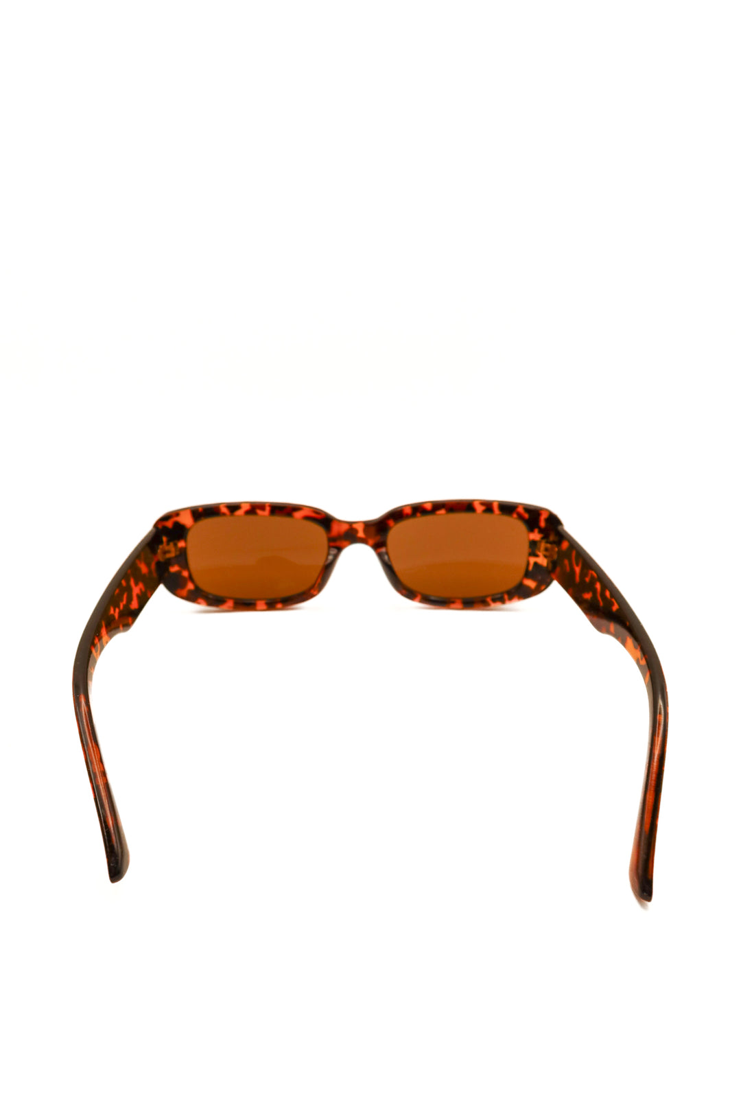 Brown tortoise rectangular sunglasses