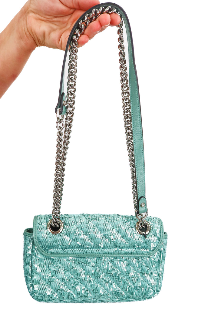Gucci Matelasse GG Marmont Shoulder Bag in light Aqua NWOT(retail $2,850)