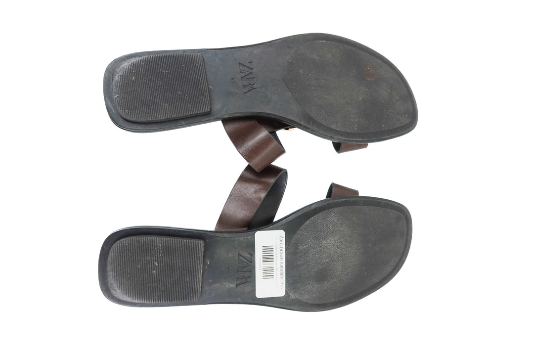 Zara brown sandals (41)