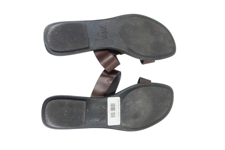 Zara brown sandals (41)