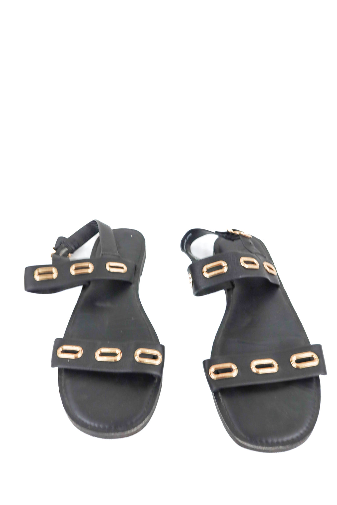 Splendid black and gold sandals (10)