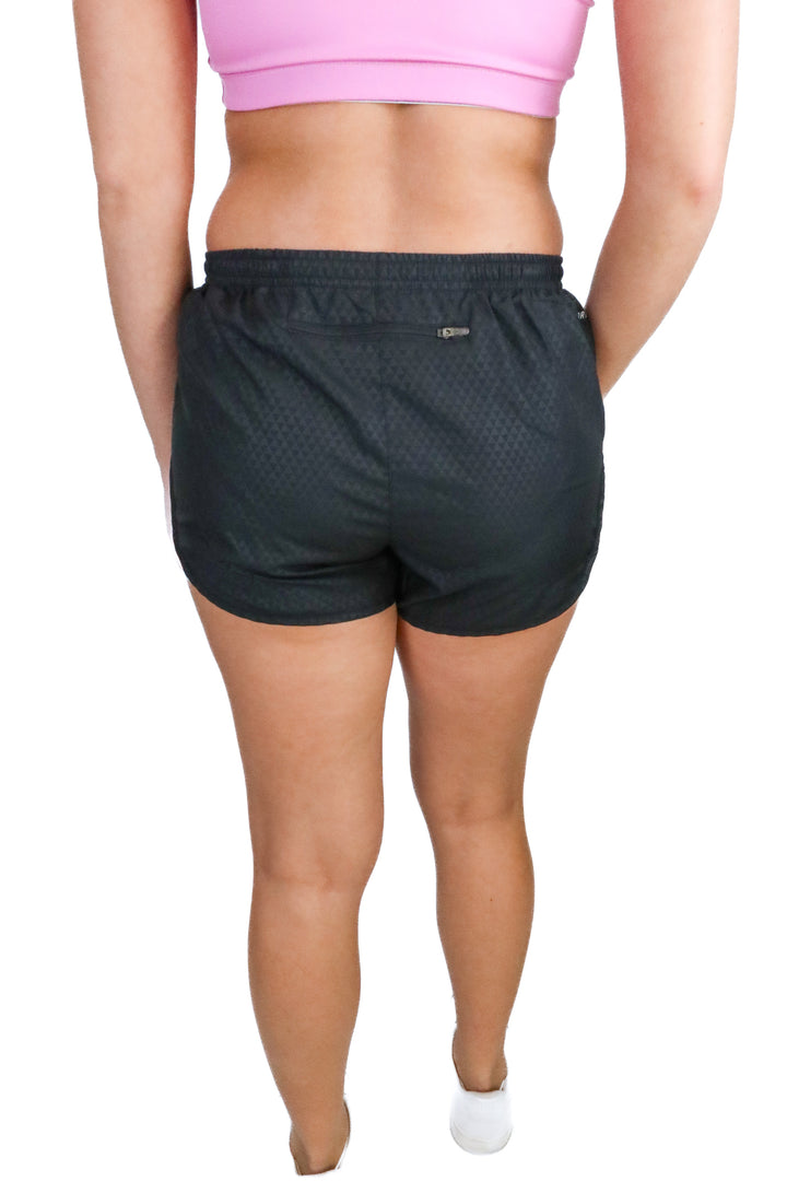 nike dri fit black running shorts (s)