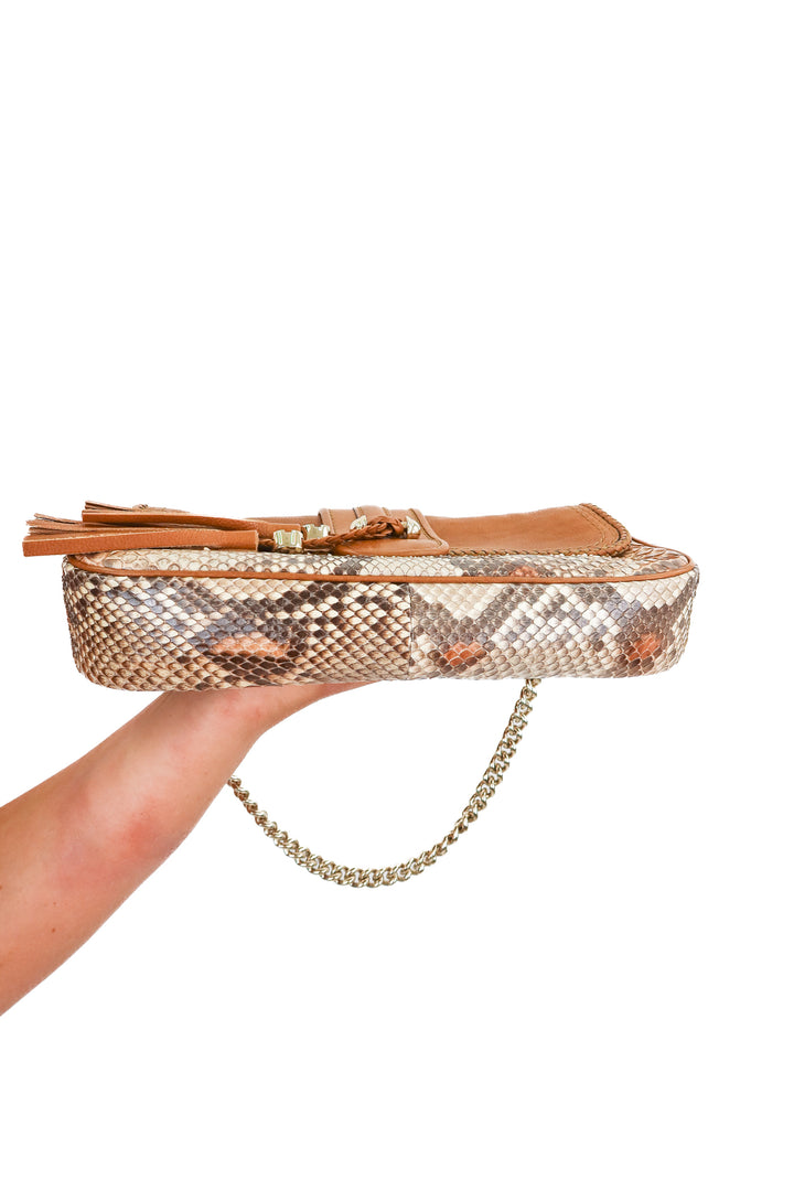 Gucci Python and Leather Marrakech Clutch (retail $3,750)