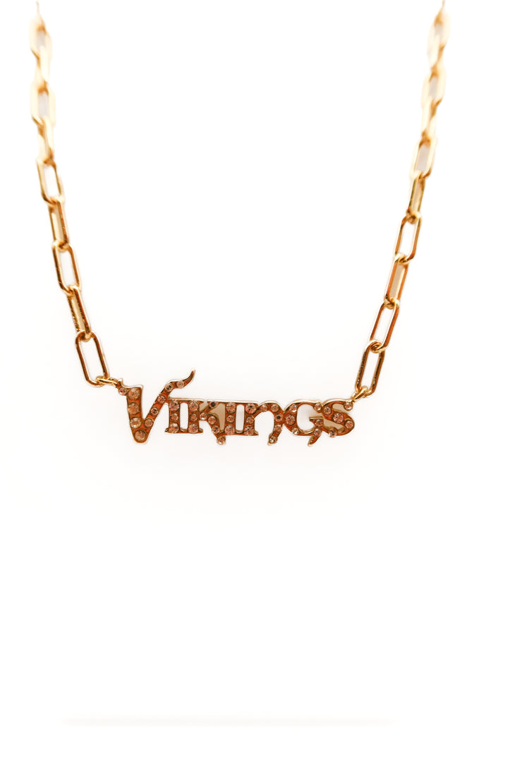 Baublebar X NFL gold Vikings necklace NWT (retail $48)