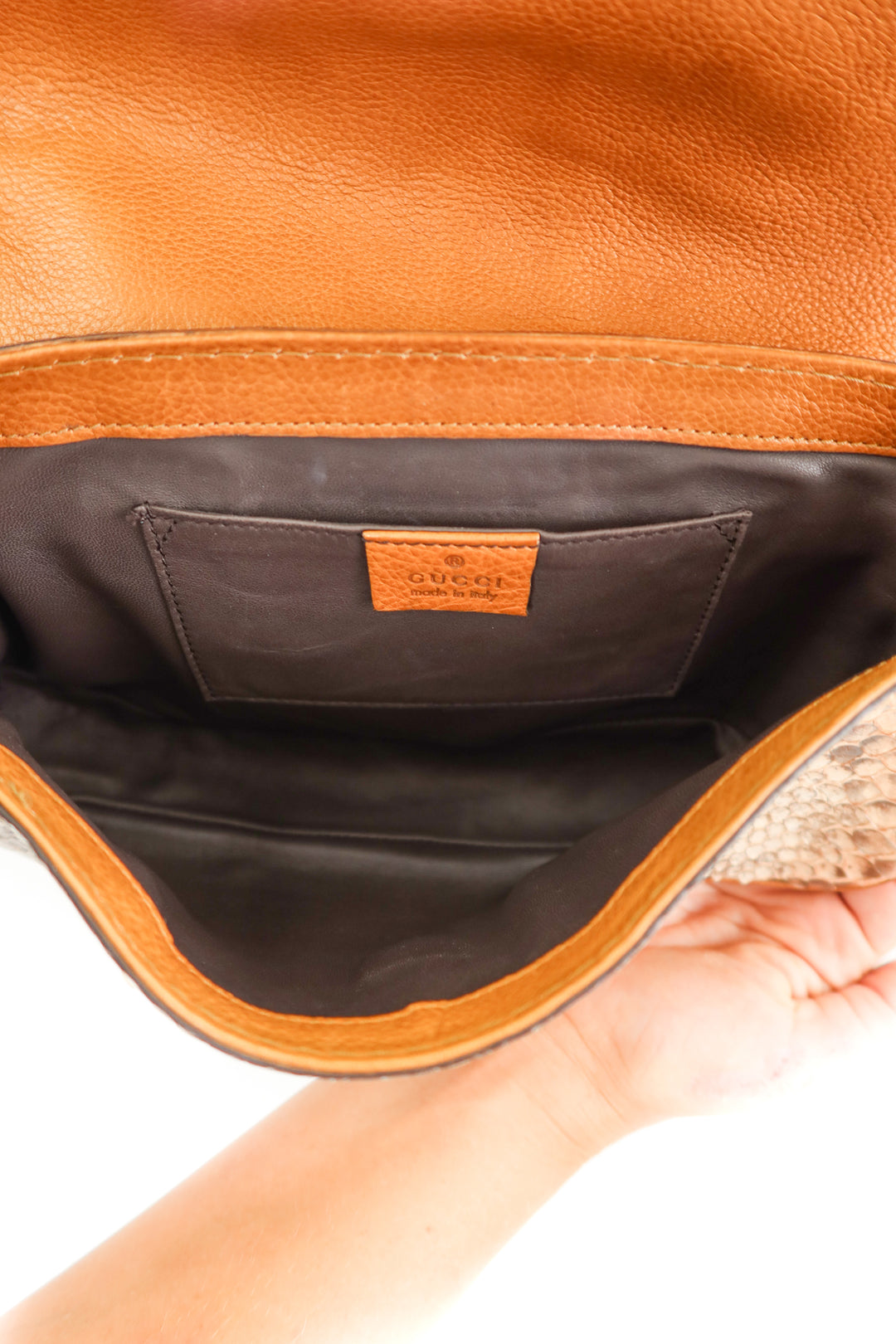 Gucci Python and Leather Marrakech Clutch (retail $3,750)