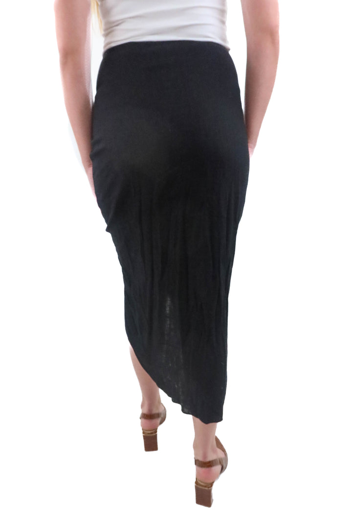vici black midi skirt with slit (m; retail $55)