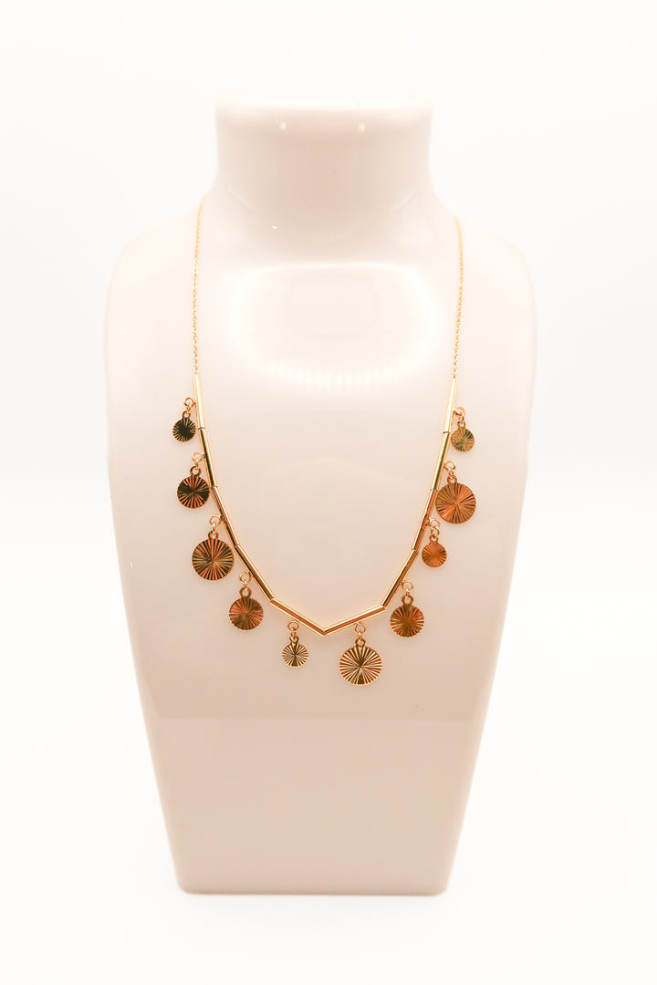 Panacea gold circle necklace NWT (retails for $28)
